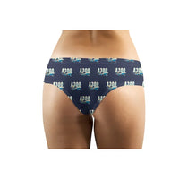 Thumbnail for Airbus A300B4 - Women Panties - Cartoon Pattern - Navy Blue - Back