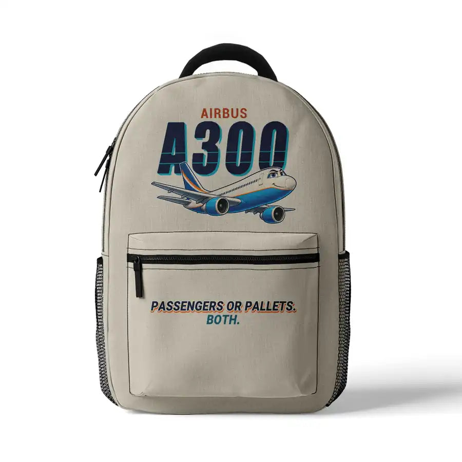 Airbus A300C4-203 - 3D Backpack - Cartoon - Beige