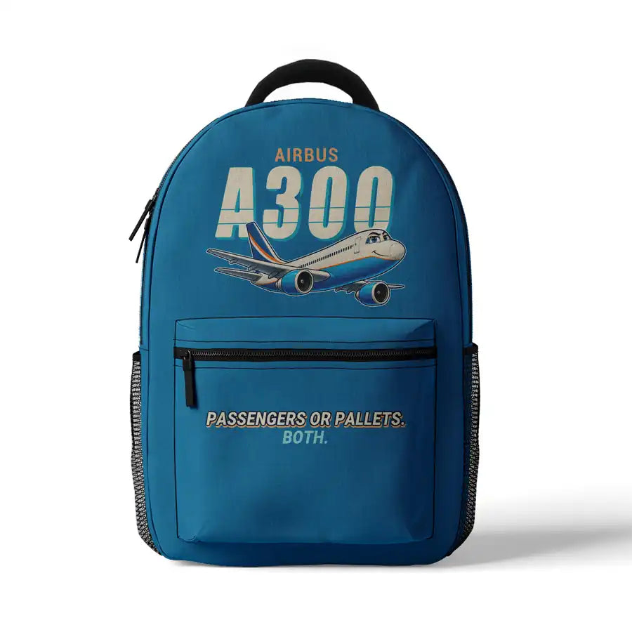 Airbus A300C4-203 - 3D Backpack - Cartoon - Light Blue