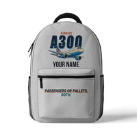 Thumbnail for Airbus A300C4-203 - 3D Backpack - Cartoon + Name - White