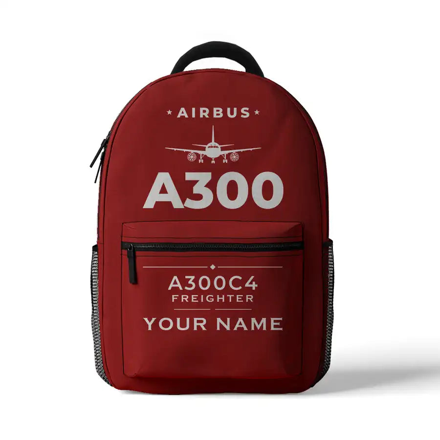Airbus A300C4-203 - 3D Backpack - Heritage + Name - Red
