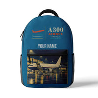 Thumbnail for Airbus A300C4-203 - 3D Backpack - Light Blue + Name