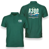 Thumbnail for Airbus A300C4-203 - Cartoon - Double-Side Polo - Green