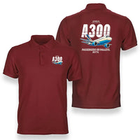 Thumbnail for Airbus A300C4-203 - Cartoon - Double-Side Polo - Red