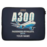 Thumbnail for Airbus A300C4-203 - Cartoon + Name - Laptop Sleeve