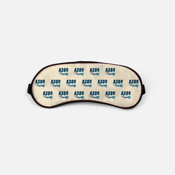 Airbus A300C4-203 - Cartoon Pattern - Sleep Mask - Beige