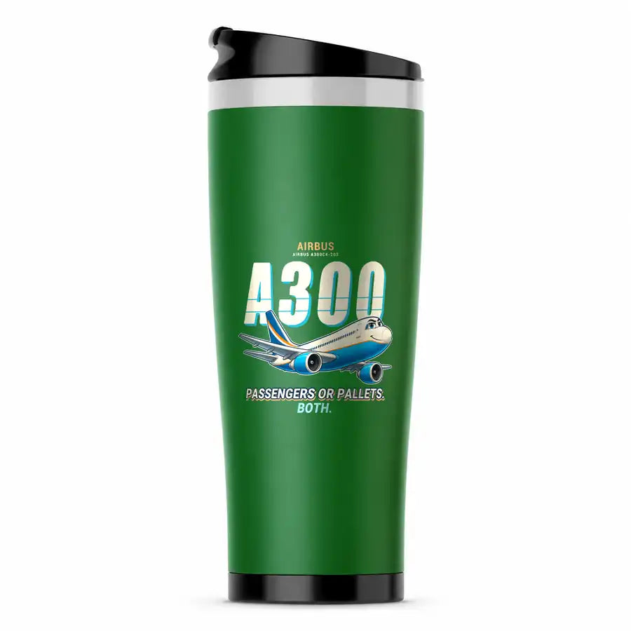 Airbus A300C4-203 - Cartoon - Stainless Steel (No Holder) - Green