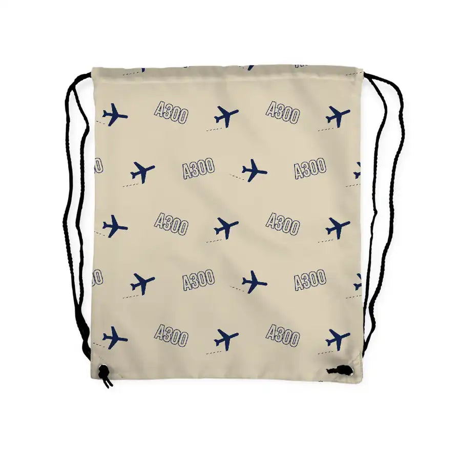 Airbus A300C4-203 - Drawstring Bag - 3D Pattern - Beige
