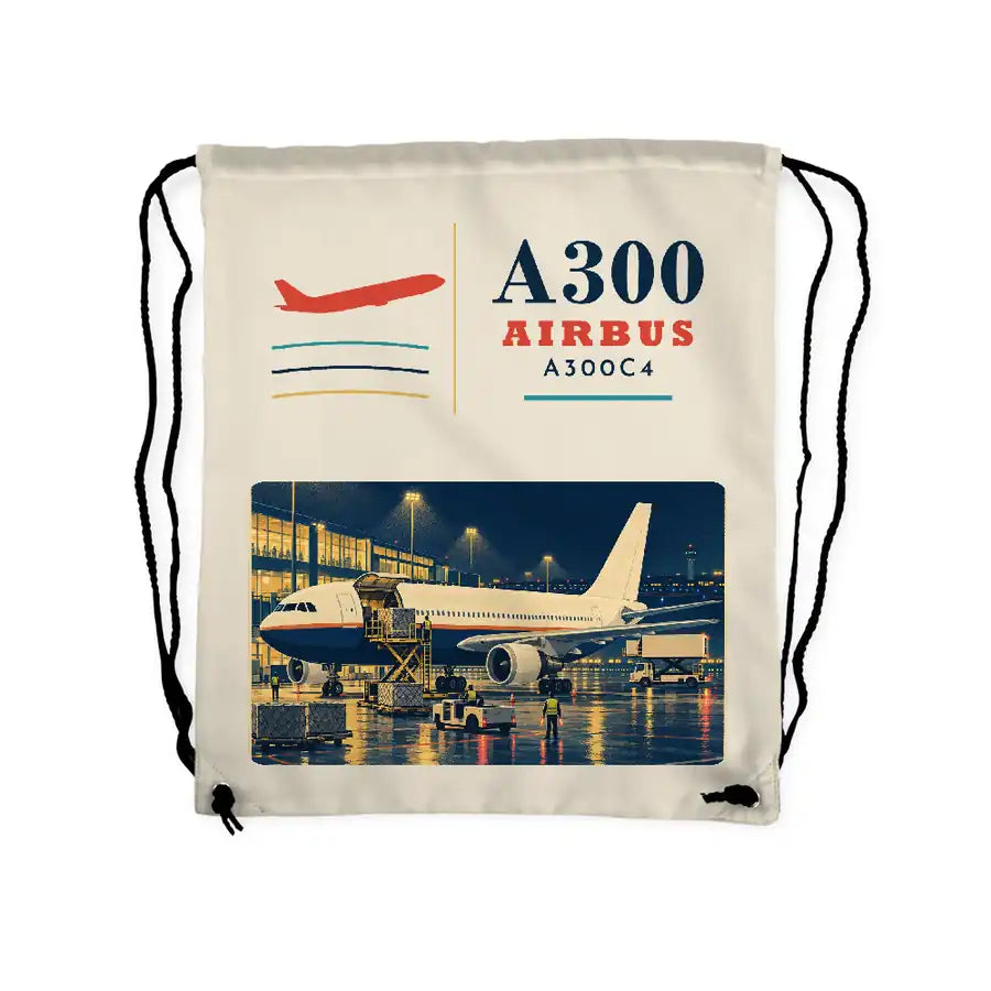 Airbus A300C4-203 - Drawstring Bag - Classic - Beige