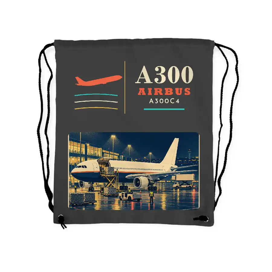 Airbus A300C4-203 - Drawstring Bag - Classic - Gray