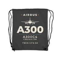 Thumbnail for Airbus A300C4-203 - Drawstring Bag - Heritage - Gray