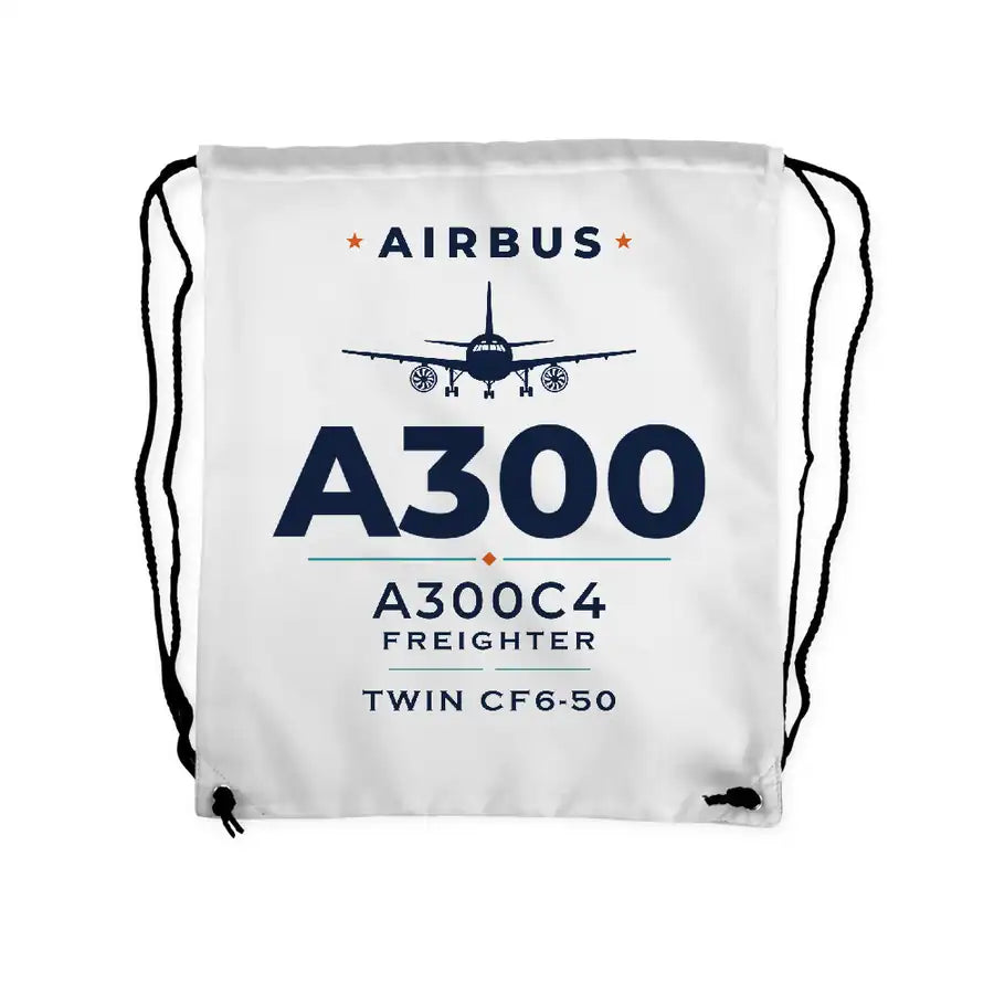 Airbus A300C4-203 - Drawstring Bag - Heritage - White