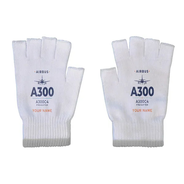 Airbus A300C4-203 - Gloves - Cut - Heritage + Name - Light Gray