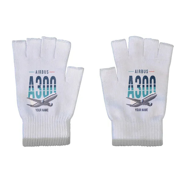 Airbus A300C4-203 - Gloves - Cut - Original + Name - Light Gray