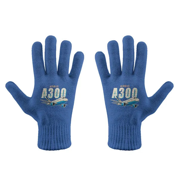 Airbus A300C4-203 - Gloves - Full - Cartoon - Blue