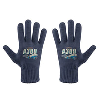 Thumbnail for Airbus A300C4-203 - Gloves - Full - Cartoon - Navy Blue