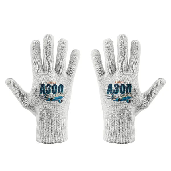 Airbus A300C4-203 - Gloves - Full - Cartoon - White