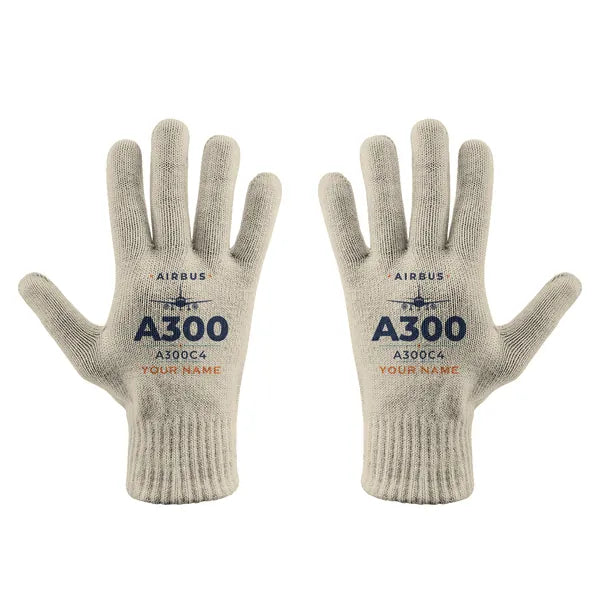 Airbus A300C4-203 - Gloves - Full - Heritage + Name - Beige