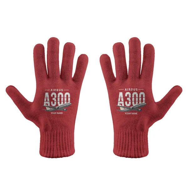 Airbus A300C4-203 - Gloves - Full - Original + Name - Red