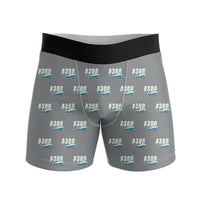 Thumbnail for Airbus A300C4-203 - Men Boxers - Cartoon Pattern - Gray