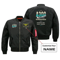 Thumbnail for Airbus A300C4-203 - Original - Bomber Jacket - Black + NAME