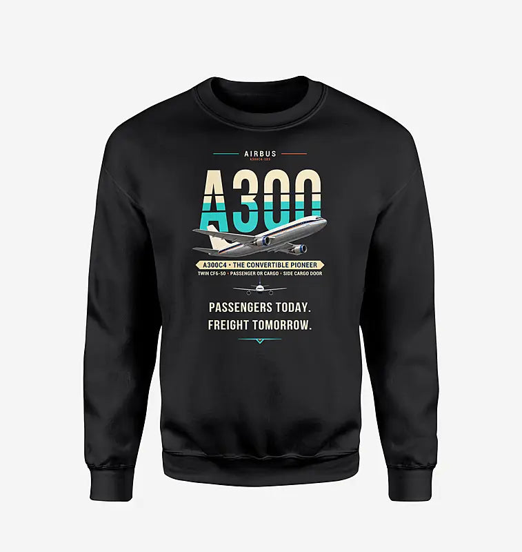 Airbus A300C4-203 - Original - Sweatshirt - Black