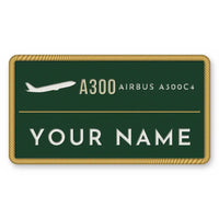 Thumbnail for Airbus A300C4-203 Patches - Rectangle + Name - Forest Gold