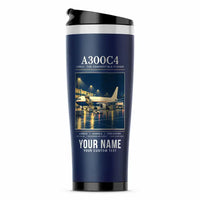 Thumbnail for Airbus A300C4-203 - Poster + Name - Stainless Steel (No Holder) - Dark Blue
