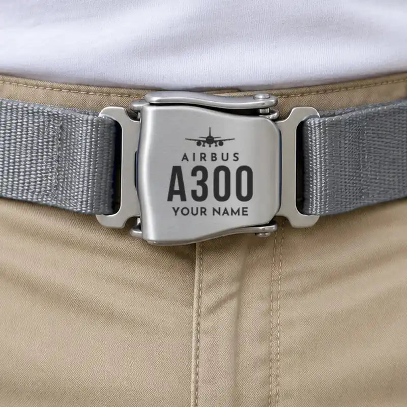 Airbus A300C4-203 - Seat Belt - Heritage + Name - Gray