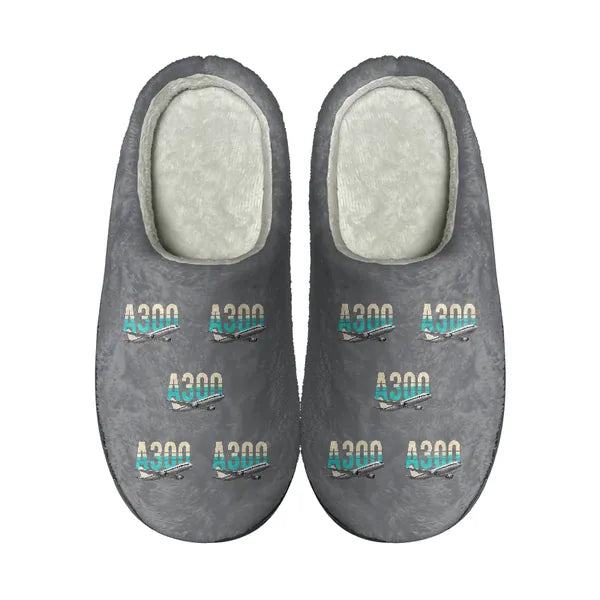Airbus A300C4-203 - Slippers - Cotton - Original Pattern - Gray