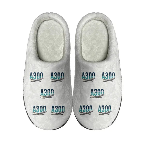 Airbus A300C4-203 - Slippers - Cotton - Original Pattern - White