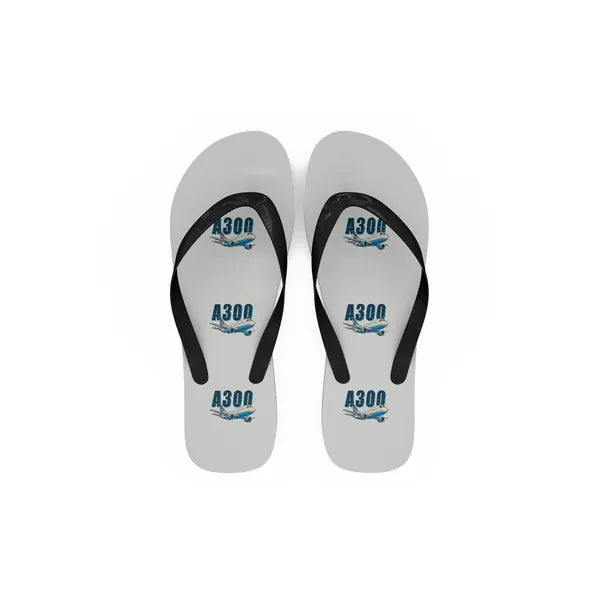 Airbus A300C4-203 - Slippers - Flip Flops - Cartoon Pattern - White