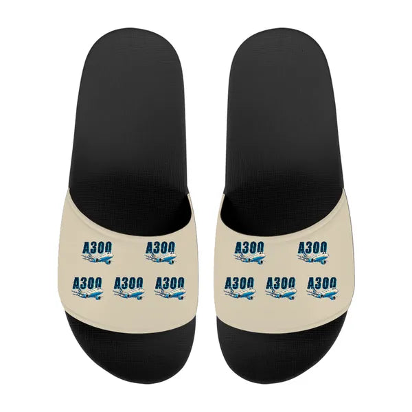 Airbus A300C4-203 - Slippers - Sport - Cartoon Pattern - Beige