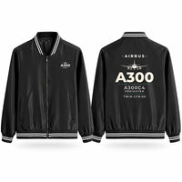 Thumbnail for Airbus A300C4-203 Stylish Jackets - Baseball Collar - Heritage - Black