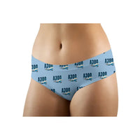 Thumbnail for Airbus A300C4-203 - Women Panties - Cartoon Pattern - Light Blue - Front