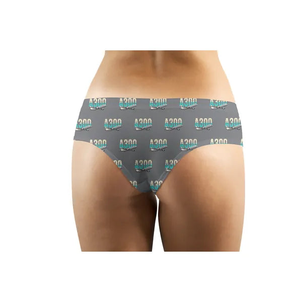 Airbus A300C4-203 - Women Panties - Original Pattern - Gray - Back