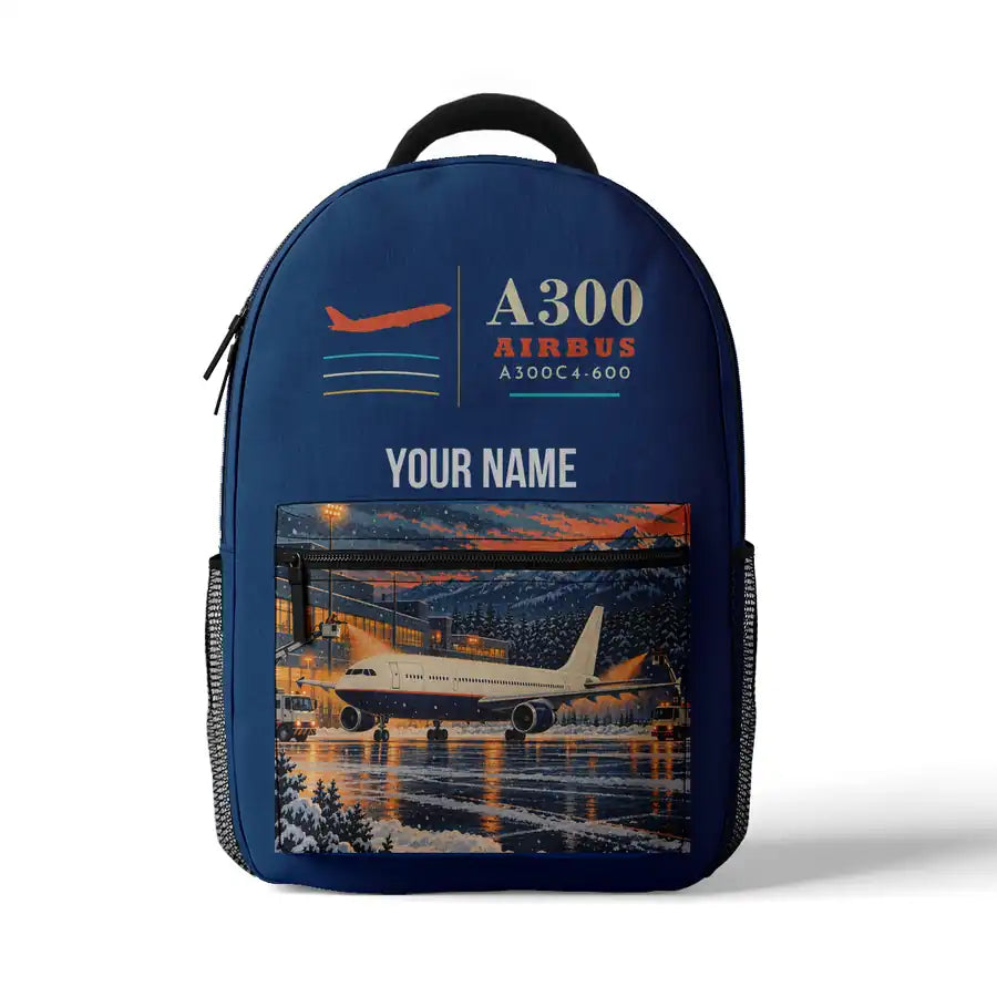 Airbus A300C4-600 - 3D Backpack - Blue + Name
