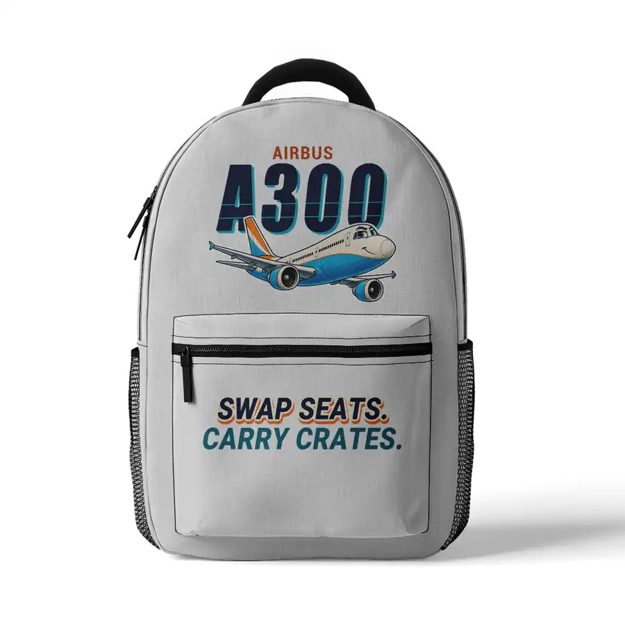 Airbus A300C4-600 - 3D Backpack - Cartoon - White