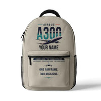 Thumbnail for Airbus A300C4-600 - 3D Backpack - Original + Name - Beige