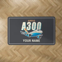Thumbnail for Airbus A300C4-600 - Cartoon + Name - Rectangle Carpet - Dark Gray