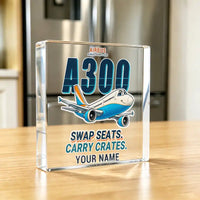 Thumbnail for Airbus A300C4-600 - Crystal Ornament - Cartoon + Name - Kitchen