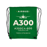 Thumbnail for Airbus A300C4-600 - Drawstring Bag - Heritage - Green