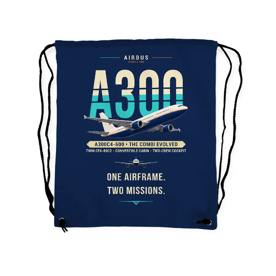 Airbus A300C4-600 - Drawstring Bag - Original - Dark Blue
