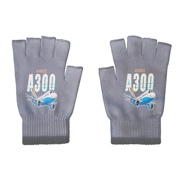 Airbus A300C4-600 - Gloves - Cut - Cartoon - Gray