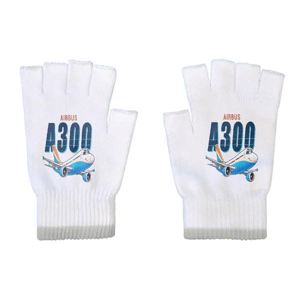Airbus A300C4-600 - Gloves - Cut - Cartoon - White