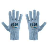 Thumbnail for Airbus A300C4-600 - Gloves - Full - Cartoon + Name - Light Blue