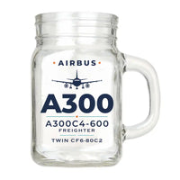 Thumbnail for Airbus A300C4-600 - Heritage - Cocktail Glass (Mason Jar)