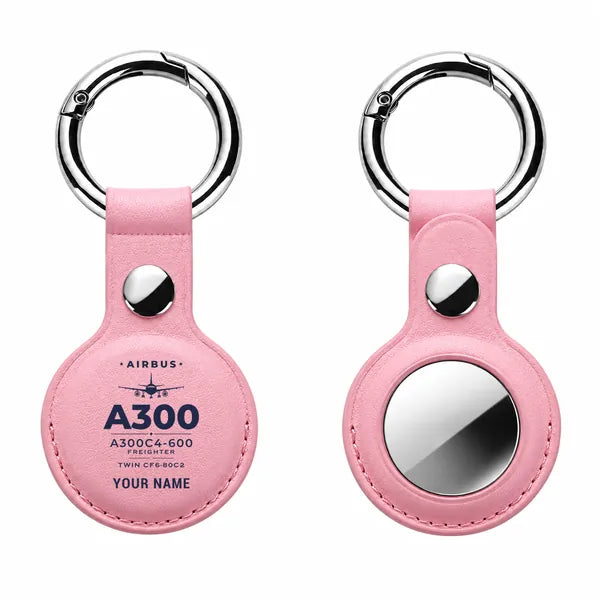 Airbus A300C4-600 - Heritage + Name - AirTag Case - Pink