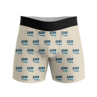 Thumbnail for Airbus A300C4-600 - Men Boxers - Cartoon Pattern - Beige