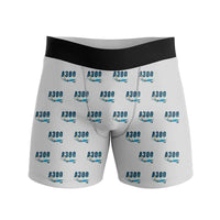 Thumbnail for Airbus A300C4-600 - Men Boxers - Cartoon Pattern - Light Gray